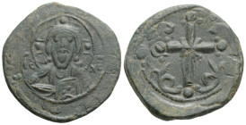 Byzantine Anonymous Attributed to Nicephorus III Botaniates (1078-1081 AD) Constantinople AE Follis (27 mm, 7,6 g)
Obv: IC - XC. Facing bust of Chris...