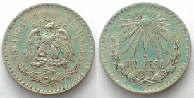 MEXICO. Peso 1923, silver, XF