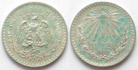 MEXICO. Peso 1925, silver, scarce date! AU