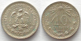 MEXICO. 10 Centavos 1930, silver, UNC