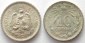 MEXICO. 10 Centavos 1935, silver, UNC