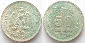 MEXICO. 50 Centavos 1943, silver, UNC-