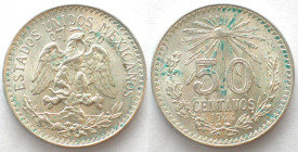 MEXICO. 50 Centavos 1944, silver, UNC