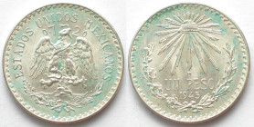 MEXICO. Peso 1945, silver, UNC