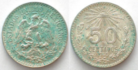 MEXICO. 50 Centavos 1945, silver, UNC