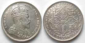 STRAITS SETTLEMENTS. 1 Dollar 1904 B, Edward VII, silver, UNC!