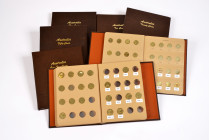 Australien, große Sammlung Münzen des 20. und 21. Jahrhunderts, vom Cent bis zum 2 Dollar Stück, zusammengefasst in sieben Alben der World Coin Librar...