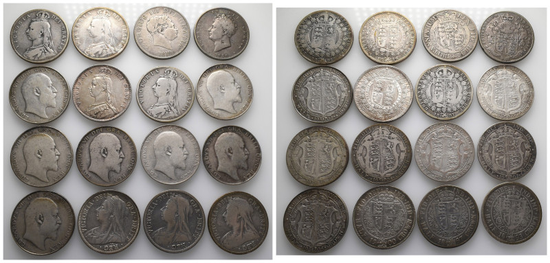 Großbritannien, Sammlung von Half Crown Stücken. Darunter folgende Jahrgänge: 18...