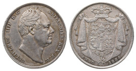 Großbritannien, William IV. 1830-1837, Half Crown 1834. 14,15 g. Seaby 3834. Attraktives Exemplar, fast vorzüglich