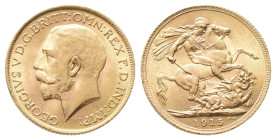 Großbritannien, George V. 1910-1936, Sovereign 1915, London. 8,00 g. Fb. 404; Seaby 3996. Winz. Kratzer, fast vorzüglich