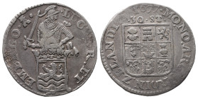 Niederlande, Zeeland, Provinz, Taler zu 30 Stübern 1677. 15,60 g. Delm. 1082. Sehr schön