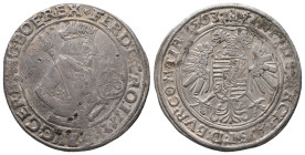 Römisch Deutsches Reich / Haus Habsburg, Ferdinand I. 1521-1564, Guldentaler (60 Kreuzer) 1563, Hall. 24,19 g. Dav. 33. Fundexemplar. Leicht korrodier...