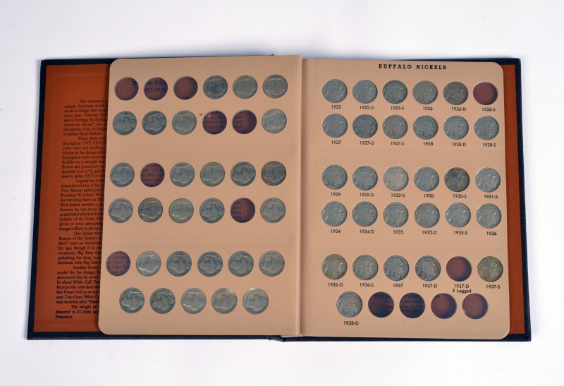 Vereinigte Staaten von Amerika, Sammlung von 56 "Buffalo Nickels" aus der Zeit v...