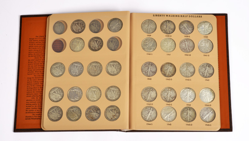 Vereinigte Staaten von Amerika, Sammlung von 52 "Liberty Walking Half Dollars" a...