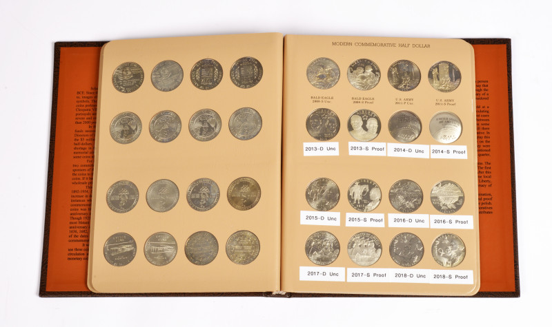 Vereinigte Staaten von Amerika, Sammlung von allen 52 "Modern Commemorative Half...