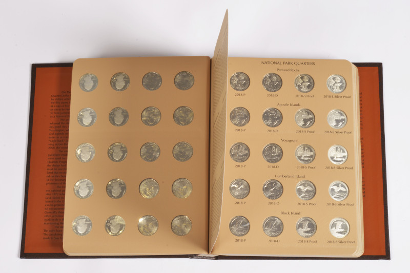 Vereinigte Staaten von Amerika, Sammlung von 94 "National Park Quarters" aus der...