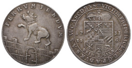 Anhalt Bernburg, Victor Friedrich 1721-1765, 2/3 Taler 1733, Stolberg. 12,91 g. Dav. 209; Mann 595. Sehr schön