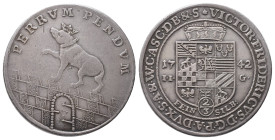 Anhalt Bernburg, Victor Friedrich 1721-1765, 2/3 Taler 1742, Stolberg. 12,81 g. Dav. 209; Mann 597. Winz. Grafitto, sehr schön