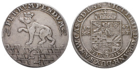 Anhalt Bernburg, Victor Friedrich 1721-1765, 2/3 Taler 1747, Harzgerode. 12,97 g. Dav. 209 A; Mann 600. Feine Patina, fast vorzüglich
