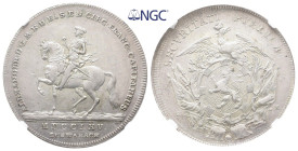 Brandenburg Ansbach, Christian Friedrich Karl Alexander 1757-1791, Konv.-Taler 1765, Schwabach, auf die Kreisobristenwürde. Dav. 1996. Vorzüglich. Im ...