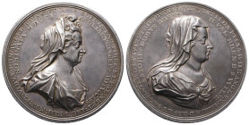Braunschweig Calenberg Hannover, Georg I. Ludwig 1698-1714, Silbermedaille 1701, von S. Lambelet, auf die Nachfolge seiner Mutter Sophia von der Pfalz...