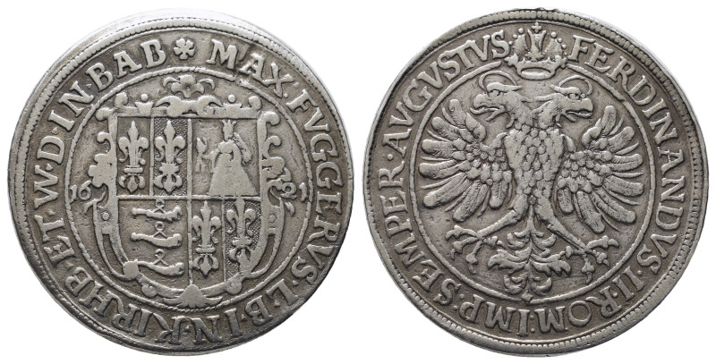 Fugger Babenhausen Wellenburg, Maximilian II. 1598-1629, Reichstaler 1621, mit T...
