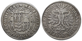 Fugger Babenhausen Wellenburg, Maximilian II. 1598-1629, Reichstaler 1621, mit Titel Ferdinands II. 28,49 g. Dav. 6672. Selten. Rand bearbeitet, sehr ...