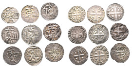 Köln, kleines Konvolut von Pfennigen, 9 Stück. Darunter Otto III 983-1002, Heinrich II. 1002-1024 und Anonyme Prägungen des 11. Jahrhunderts. Enthalte...