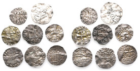 Köln, kleines Konvolut von Pfennigen, 8 Stück. Pilgrim 1021-1036 und Kaiser Konrad 1024-1039. Leicht gewellt, schön-sehr schön