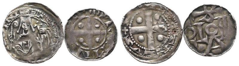 Köln, Adolf I. 1193-1205, Pfennig, Soest. 2 Stück. Häv. 856 und 904 var. Leichte...
