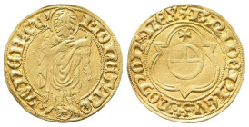 Lüneburg, Stadt, Goldgulden o.J. (1440-1492) mit Titel Friedrichs III. als König. 3,22 g. Fb. 1512. Sehr schön