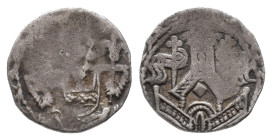 Mark, Engelbert I. 1249-1277, Pfennig, Iserlohn. 1,10 g. Men. 26. Prägeschwäche, fast sehr schön
Exemplar der Auktion WAG 16, Dortmund 2000, Nr. 1297...