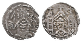 Mark, Adolf II. 1328-1347, Vierling, Iserlohn. 0,29 g. Men. -; Slg. Lej. -. Selten. Schrötlingsfehler, fast sehr schön