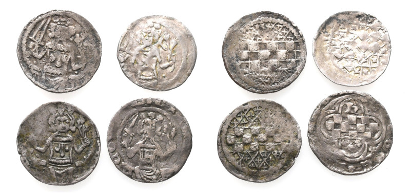 Mark, Engelbert III. 1347-1391, Pfennige (3x) und Hälbling (1x), alle Münzstätte...