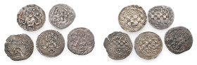 Mark, Engelbert III. 1347-1391, Hälblinge, alle Münzstätte Iserlohn. 5 Stück. Schön-sehr schön
Exemplar der Sammlung Lejeune, Auktion Peus 262, Frankf...