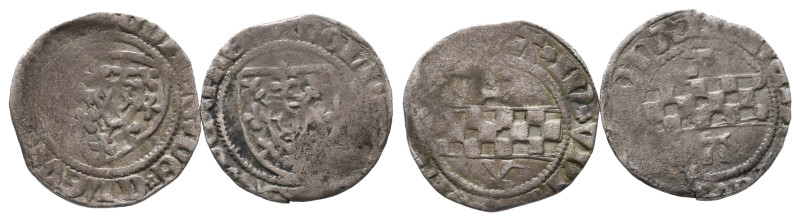 Mark, Adolf III. 1391-1393, Pfennig, Unna, 2 Stück. 0,89 g. und 0,92 g. Men. 80 ...