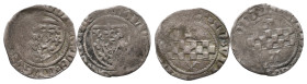 Mark, Adolf III. 1391-1393, Pfennig, Unna, 2 Stück. 0,89 g. und 0,92 g. Men. 80 und 80 var. Schön-sehr schön
Exemplar der Lagerliste Hild, Soest 1985 ...