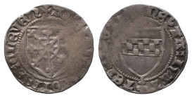 Mark, Adolf IV. 1398-1422, Pfennig, Hattingen. 0,78 g. Slg. Lej. 1321. Leichte Prägeschwäche, sehr schön
Exemplar der Lagerliste Hild, Soest 1991