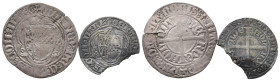 Mark, Gerhard 1422-1461, Weißpfennig, Hörde. 1,72 g. Dazu: 1/2 Weißpfennig, Hörde. 0,81 g. Men. 87 var. und 88; Slg. Lej. 1347 und 1349. 2 Stück. Schr...