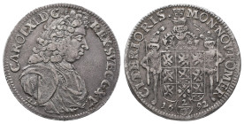 Pommern, Herzogtum unter Schweden, Karl XI. 1660-1697, 2/3 Taler 1692, Stettin. 17,19 g. Ahlström 117; Dav. 766. Sehr schön