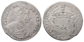Pommern, Herzogtum unter Schweden, Karl XII. 1697-1718, 2/3 Taler 1709, Stettin. 17,50 g. Ahlström 233; Dav. 771. Kl. Zainende, sehr schön-vorzüglich...