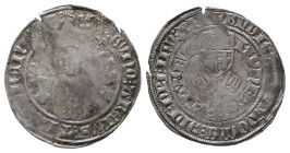 Trier, Kuno II. von Falkenstein 1362-1388, Doppelschilling o. J. (1376). 2,12 g. Prägeschwäche, kl. Randfehler, sehr schön