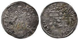 Trier, Lothar von Metternich 1599-1623, Kipper-6 Albus 1622, Koblenz. 4,48 g. Sehr selten. Korrodiert, sehr schön