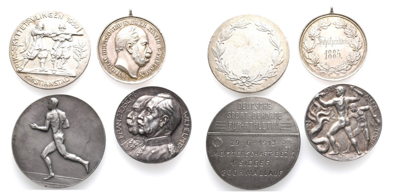 Medaillen, kl. Konvoltut von Silbermedaillen. Darunter: Norwegen, Silbermedaille...