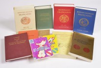 Numismatische Literatur, Konvolut Frankreich. Darunter: Gadoury 1610-1792, 1670-1980, 1789-1989, Nessel, Beiträge zur Münzgeschichte Elsaß, Frankfurt ...