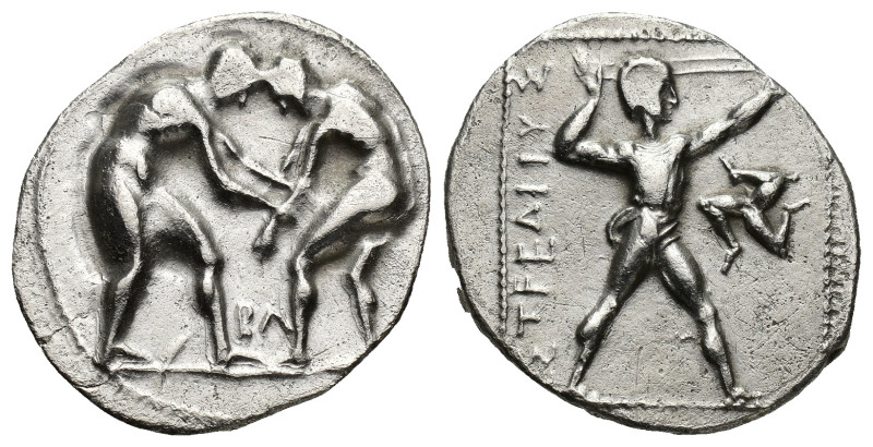 PAMPHYLIA, Aspendos. Circa 380/75-330/25 BC. AR Stater (21mm, 10.57 g). Two wres...