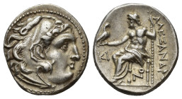 Kings of Macedon, Antigonos I Monophthalmos (Strategos of Asia, 320-306/5 BC, or king, 306/5-301 BC). AR Drachm (16mm, 4.26 g). In the name and types ...