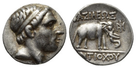 SELEUKID KINGS of SYRIA. Antiochos III ‘the Great’. 222-187 BC. AR Drachm (16mm, 4.10 g). Apamea on the Orontes mint. Struck circa 223-211 BC. Diademe...