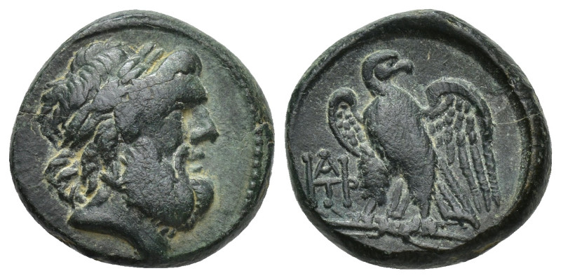 Kings of Galatia. Deiotaros 62-40 BC. Bronze Æ (18mm, 6.98 g). Laureate head of ...