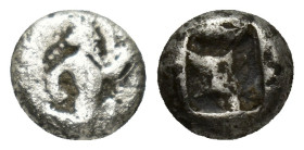 PERSIA, Achaemenid Empire. temp. Darios II to Artaxerxes II. Circa 420-375 BC. AR Quarter Siglos (8mm, 1.27 g). Lydo-Milesian standard. Sardes mint. P...